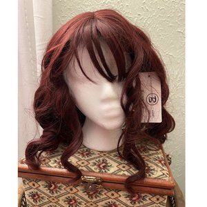 WIG SALE! In time for Halloween! Curly auburn with bangs shoulder-length.